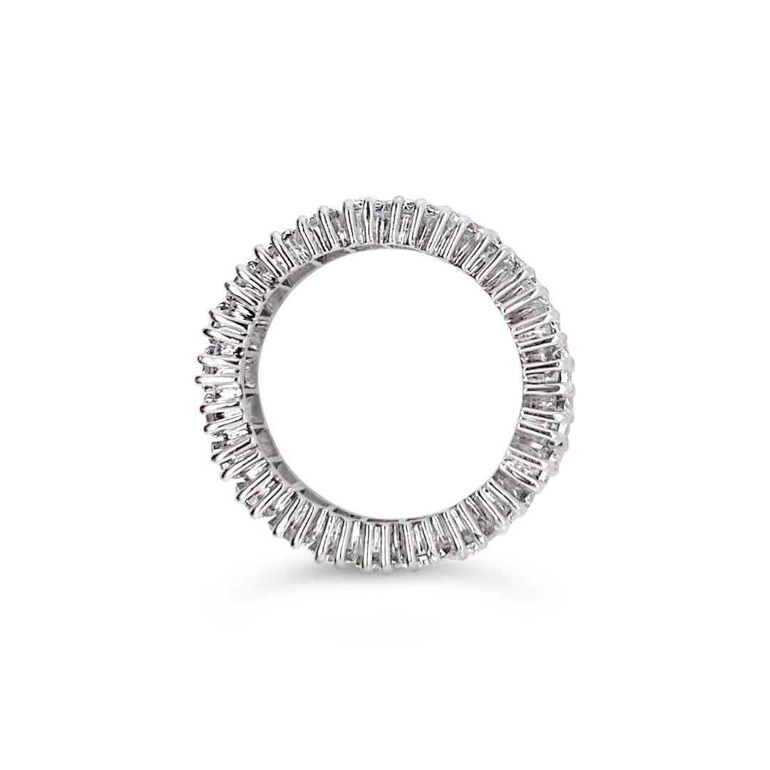 5.60 Carat 'Total Weight' Platinum Eternity Band Ring For Sale 1