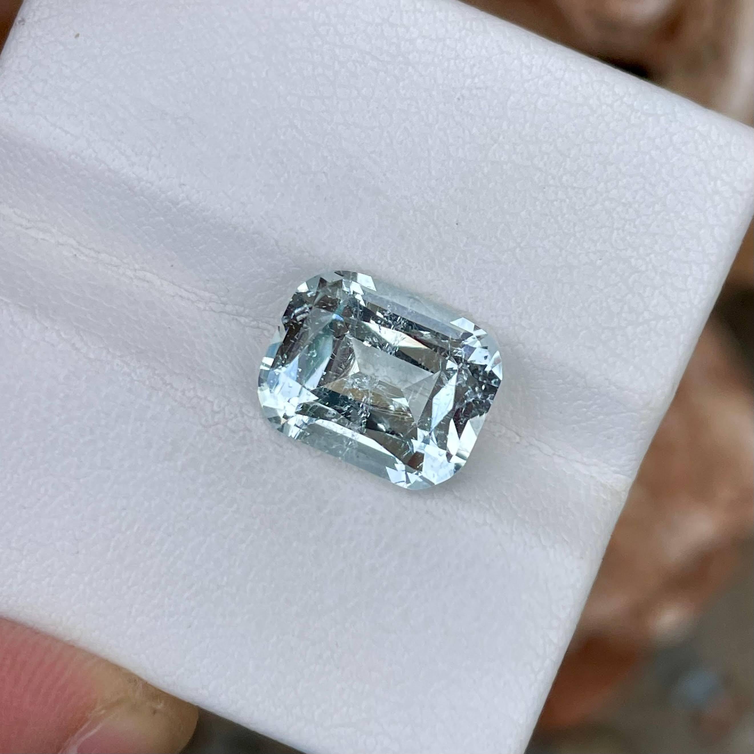 Weight 5.60 carats 
Dimensions 12.3x9.8x7.0 mm
Treatment none 
Origin Pakistan 
Clarity SI
Shape cushion 
Cut fancy cushion 




The Sea Blue Aquamarine gemstone, boasting a generous weight of 5.60 carats, presents an exquisite display of natural