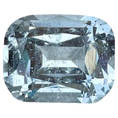 5.60 Carats Sea Blue Loose Aquamarine Cushion Cut Natural Pakistani Gemstone