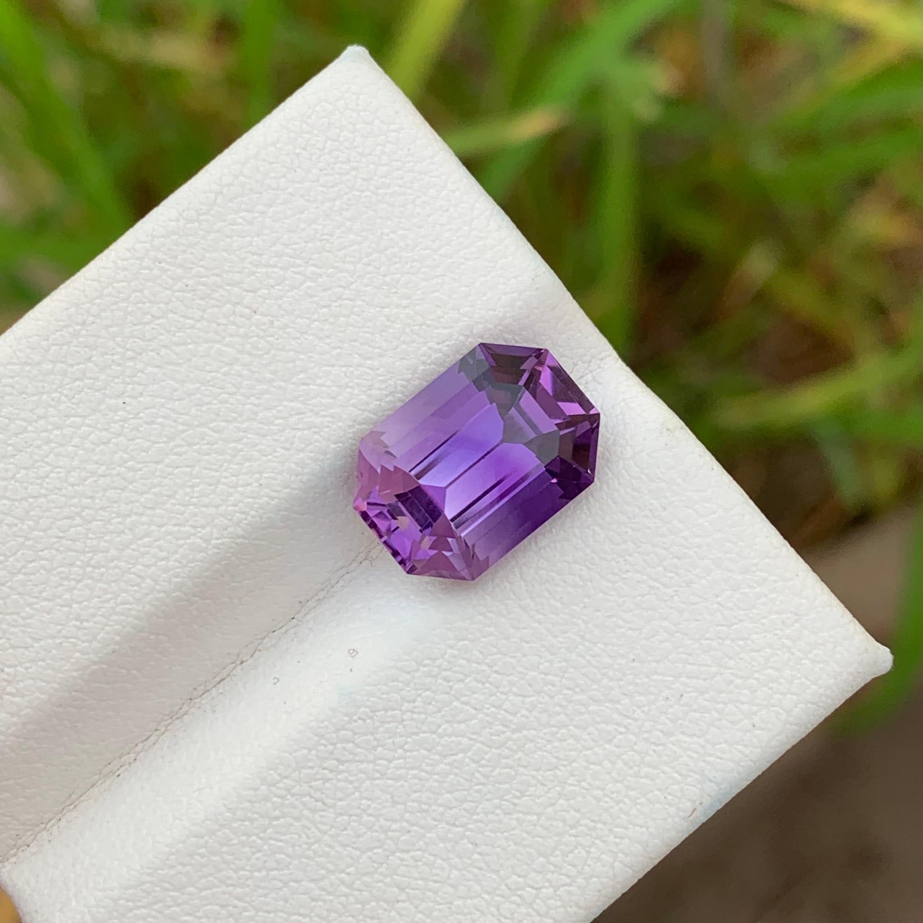 5.60 Carats Stunning Loose Purple Amethyst Gem From Brazil Mine February Stone For Sale 2