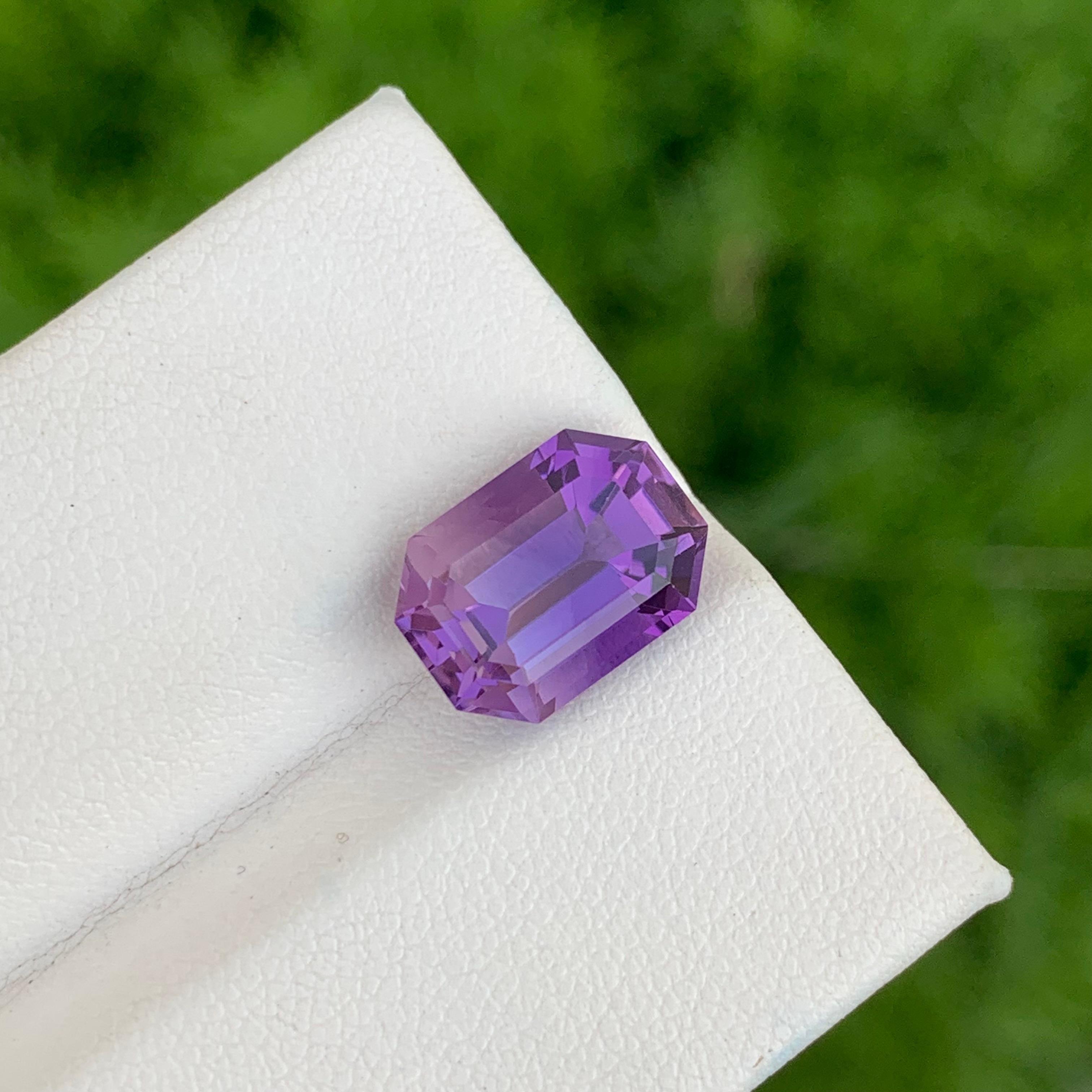 5.60 Carats Stunning Loose Purple Amethyst Gem From Brazil Mine February Stone For Sale 5