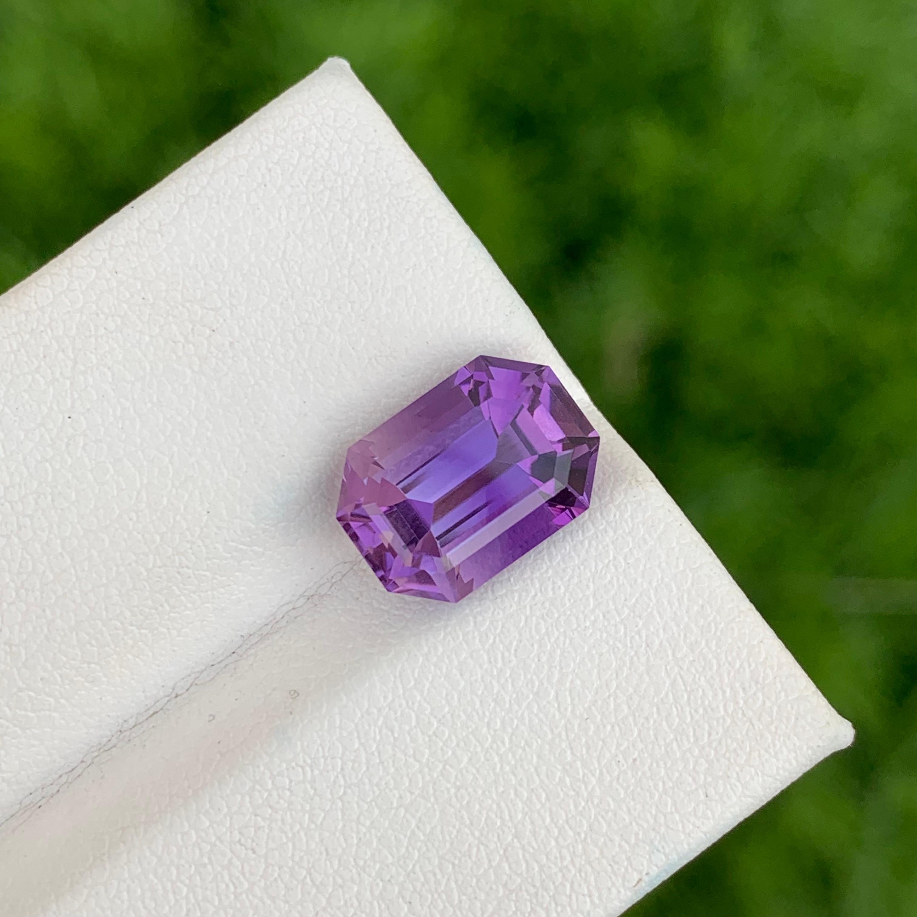 5.60 Carats Stunning Loose Purple Amethyst Gem From Brazil Mine February Stone For Sale 6