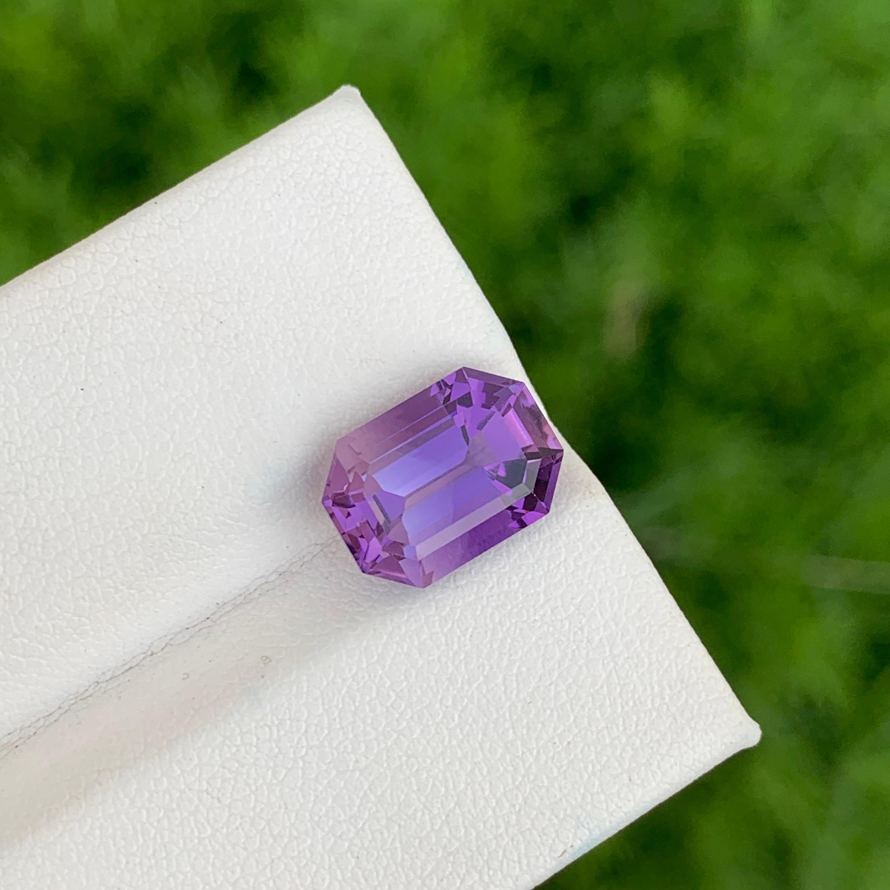 5.60 Carats Stunning Loose Purple Amethyst Gem From Brazil Mine February Stone For Sale 8
