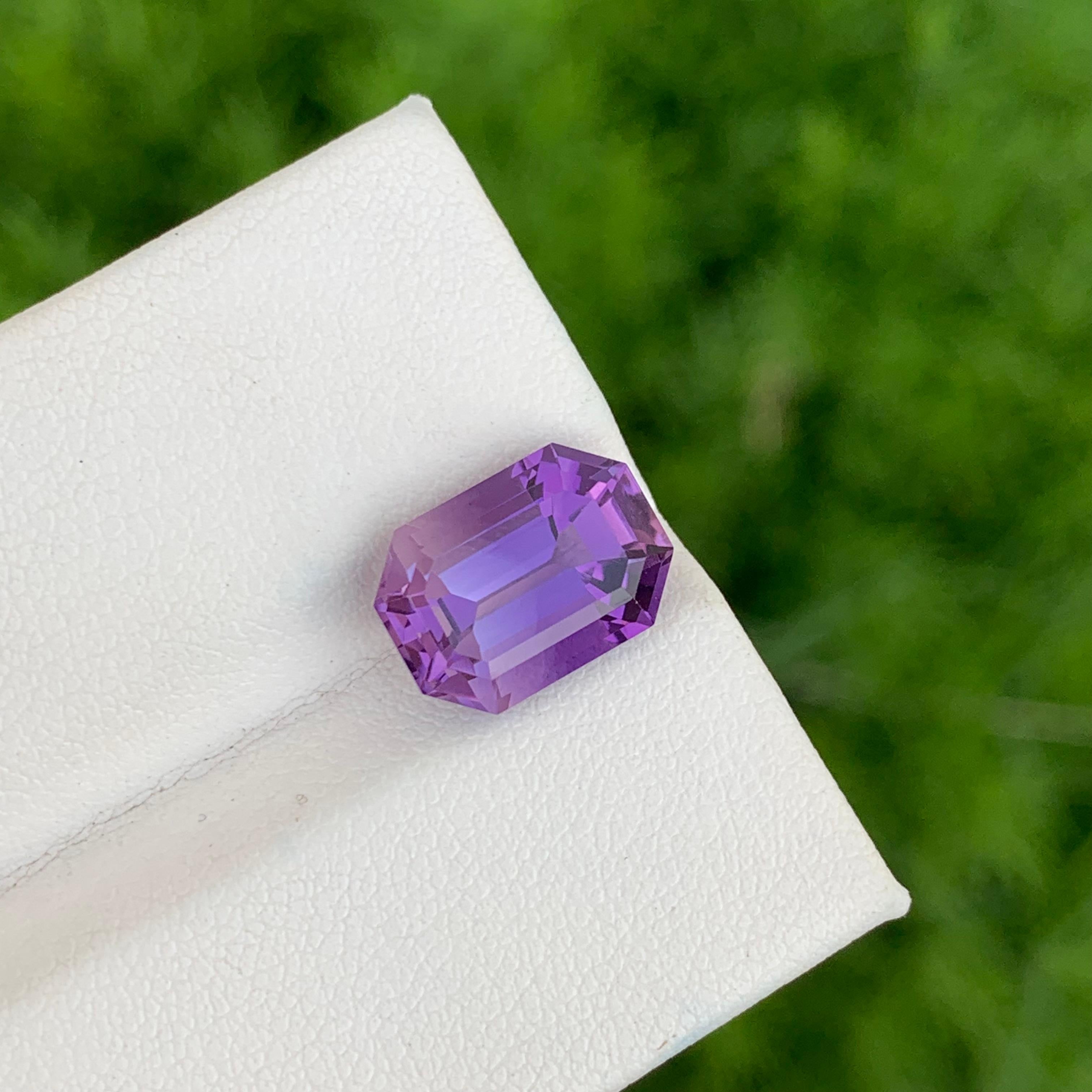 5.60 Carats Stunning Loose Purple Amethyst Gem From Brazil Mine February Stone For Sale 9