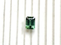 5,60 Karat Turmalin grünes Achteck Facettenschliff Stein feiner Schmuck Natürlicher Edelstein