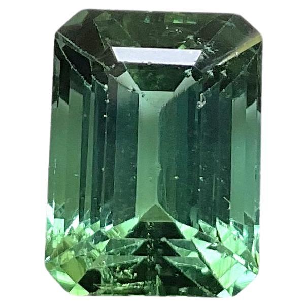 5.60 carats Tourmaline green octagon Faceted cut stone fine jewelry Natural Gem