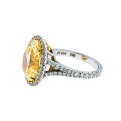 5.61 Carat Oval Statement Fancy Yellow 18K Gold Colour-Collector’s Treasure