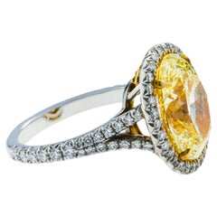 5.61 Carat Oval Statement Fancy Yellow 18K Gold Colour-Collector’s Treasure