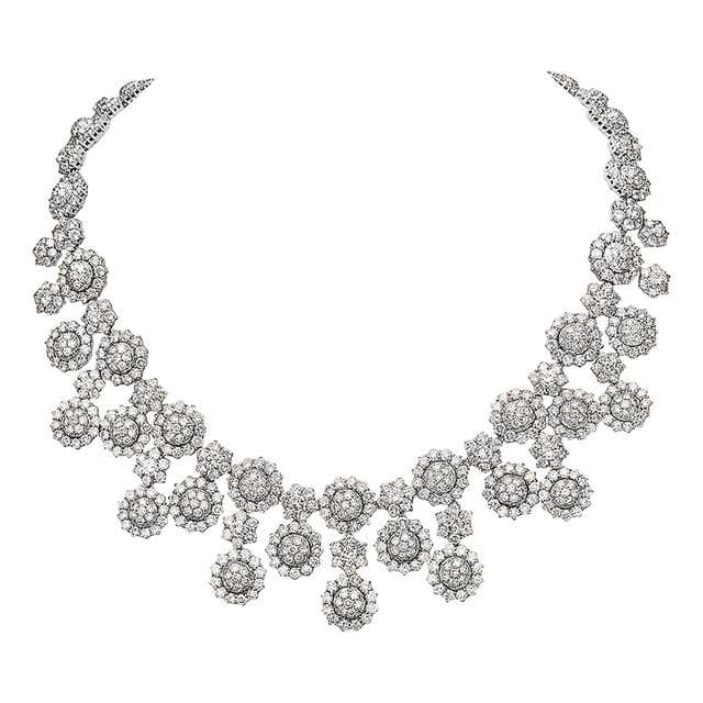Diamond Gold Collar Necklace at 1stDibs