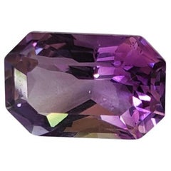 5.61ct Emerald Cut Purple Amethyst Loose Gemstone