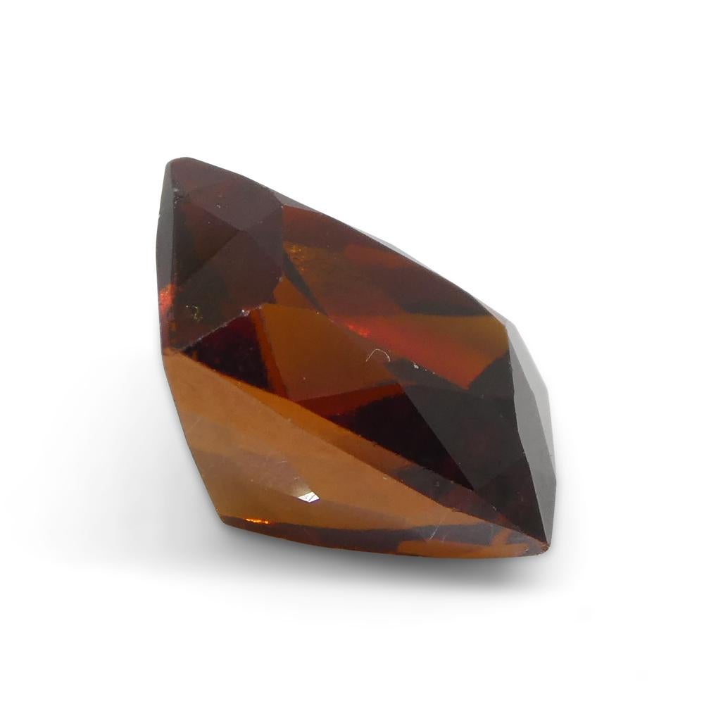 5.61 carati rettangolari a cuscino di granato di assonite arancione rossastro dallo Sri Lanka in vendita 5