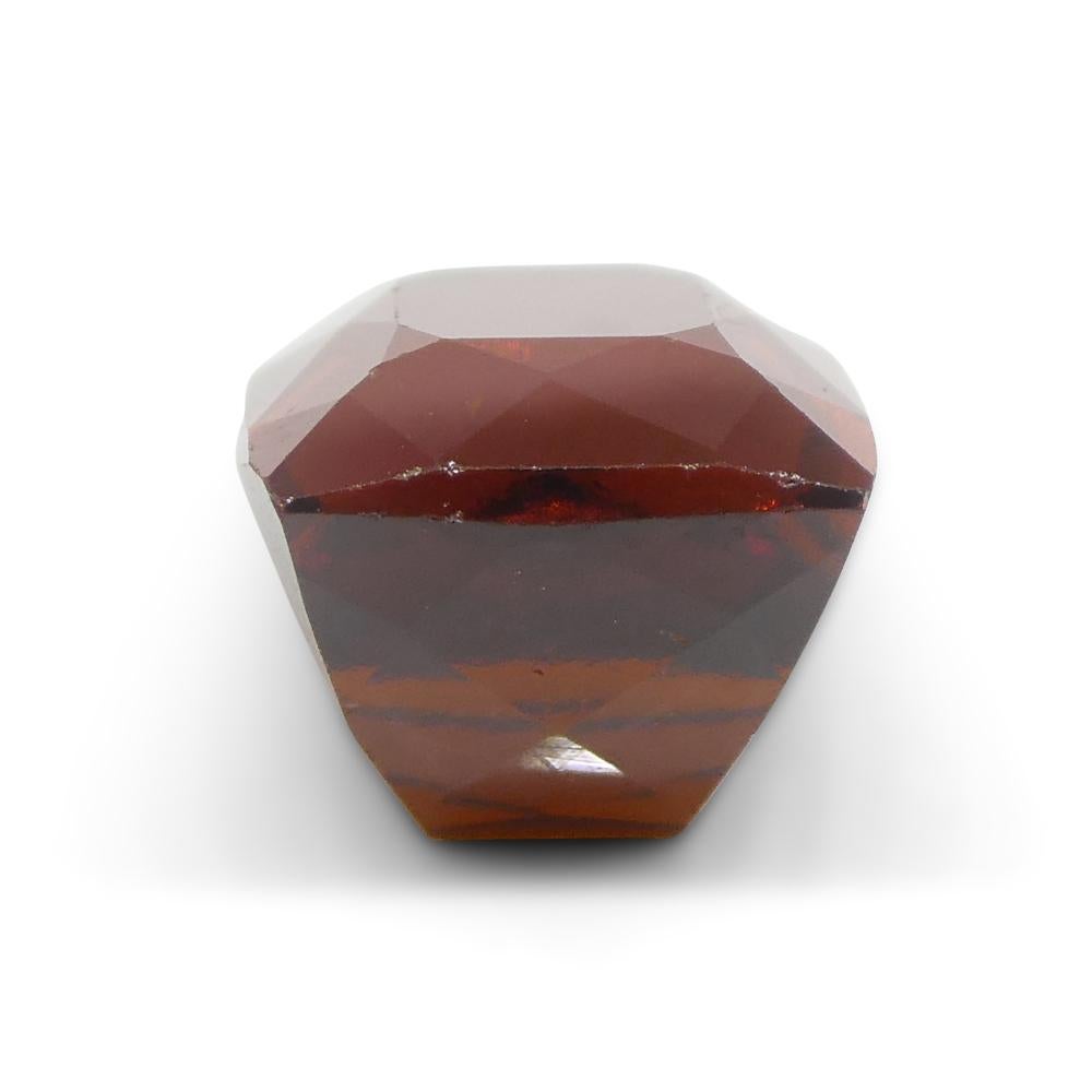 5.61 carati rettangolari a cuscino di granato di assonite arancione rossastro dallo Sri Lanka in vendita 6
