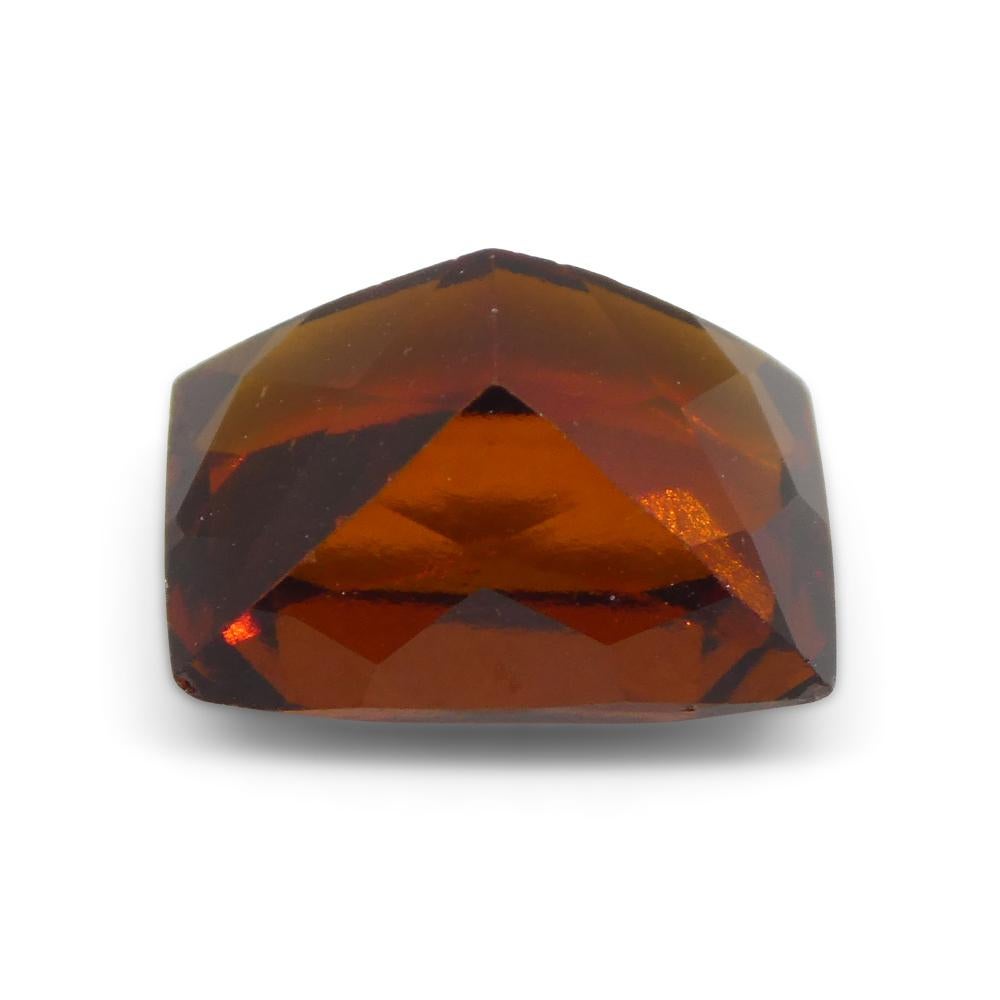 5.61 carati rettangolari a cuscino di granato di assonite arancione rossastro dallo Sri Lanka In condizioni Nuovo in vendita a Toronto, Ontario