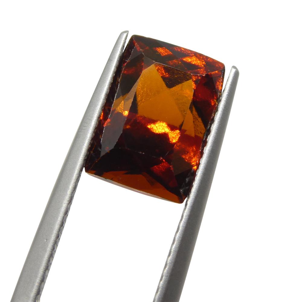 da uomo o donna 5.61 carati rettangolari a cuscino di granato di assonite arancione rossastro dallo Sri Lanka in vendita