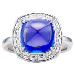 Anillo de Tanzanita Pan de Azúcar y Diamantes