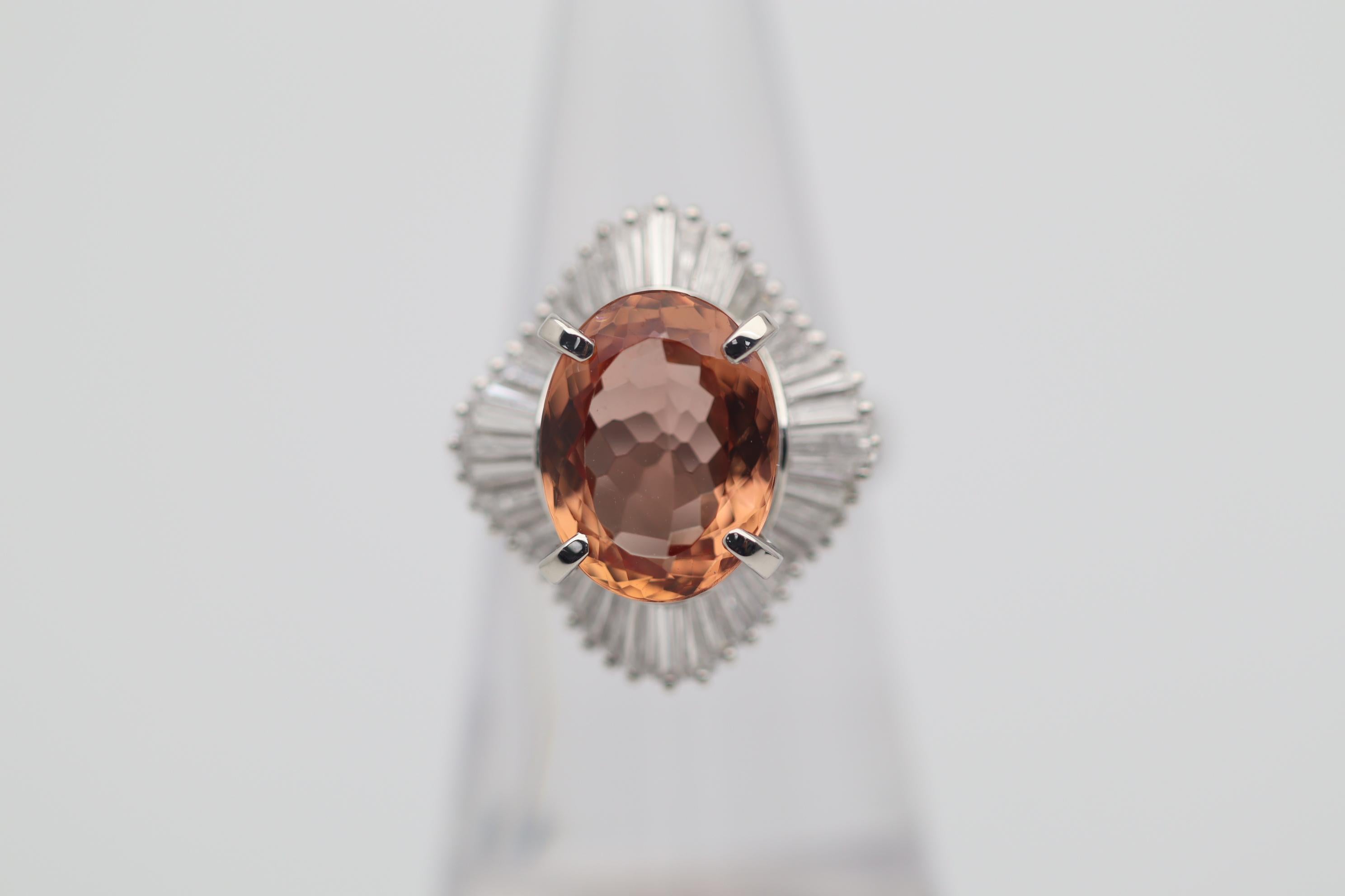 Here we have a true “imperial” topaz weighing an impressive 5.62 carats. Many times, non-precious topaz is called imperial when it does not have the correct color with a red component to it. This topaz on the other hand has a rich red-orange color