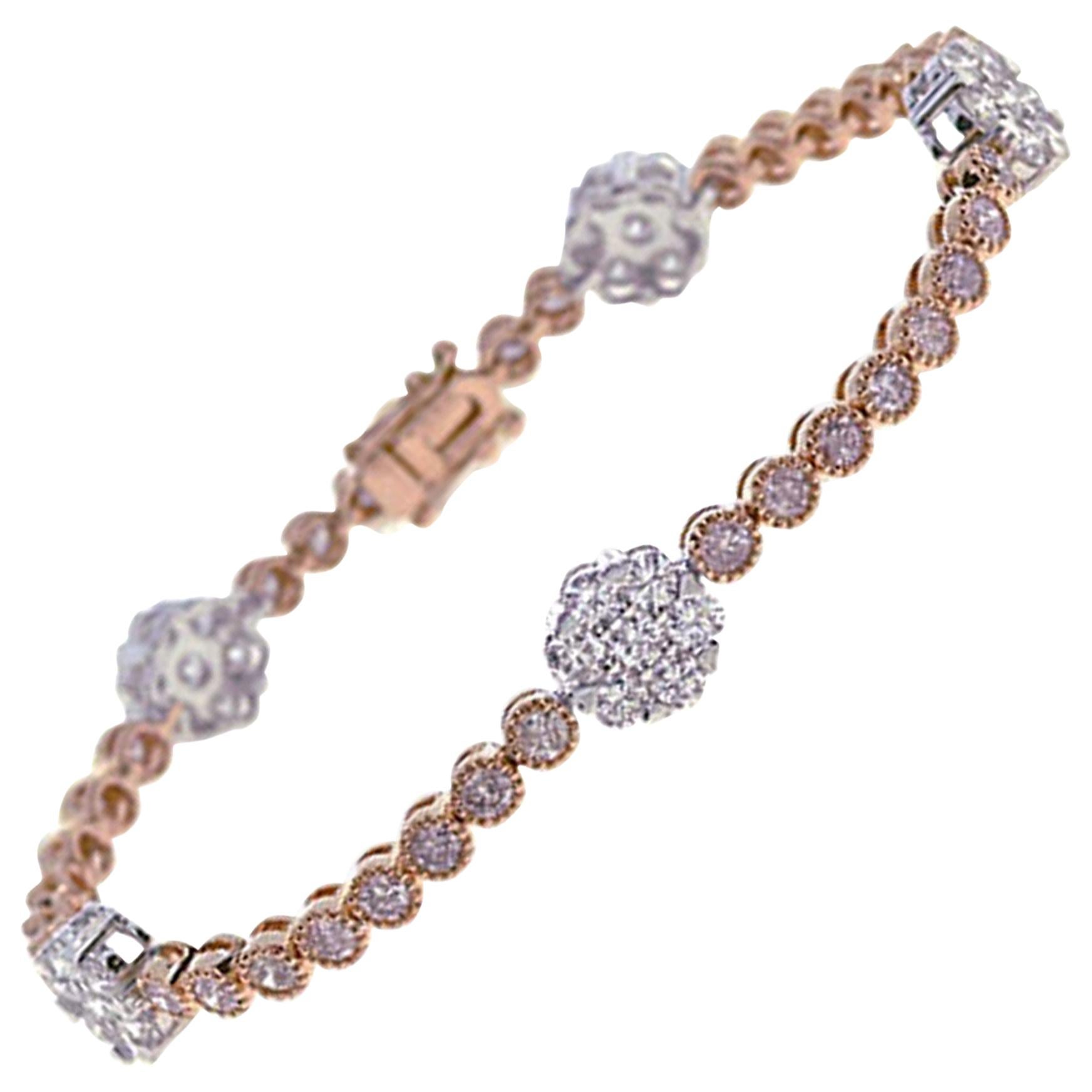 5.62 Carat Natural Pink Diamond Bracelet