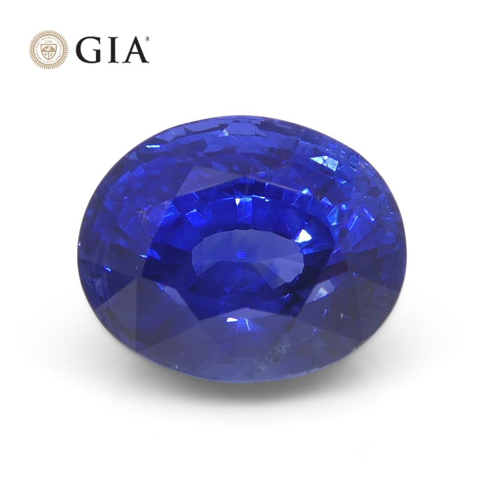 5.62ct Oval Blue Sapphire GIA Certified Sri Lanka For Sale 2