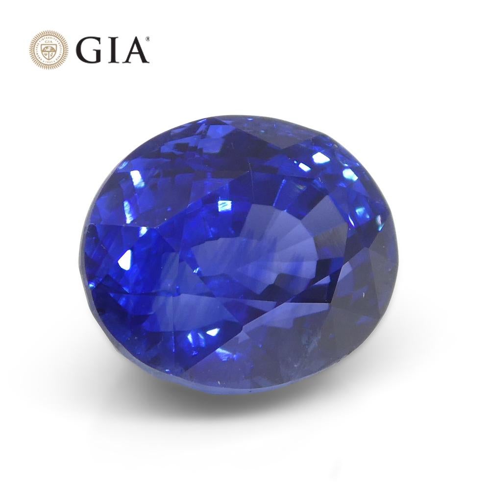 5.62ct Oval Blue Sapphire GIA Certified Sri Lanka For Sale 4
