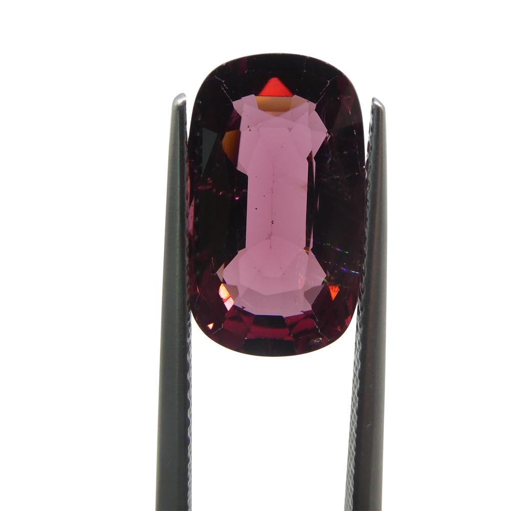 5.62ct Rectangular Cushion Red Spinel from Burma In New Condition For Sale In Toronto, Ontario