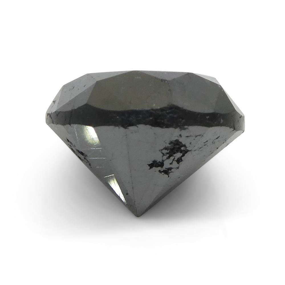 5.62ct Round Brilliant Cut Black Diamond  For Sale 3