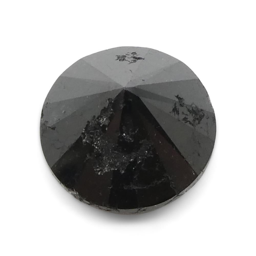 5.62ct Round Brilliant Cut Black Diamond  For Sale 4