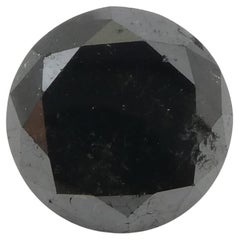 Diamant noir à taille ronde et brillante de 5.62ct 