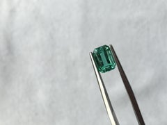 2.50 Carat Bluish Green Tourmaline Emerald Cut for Fine Jewelry Ring Gemstone