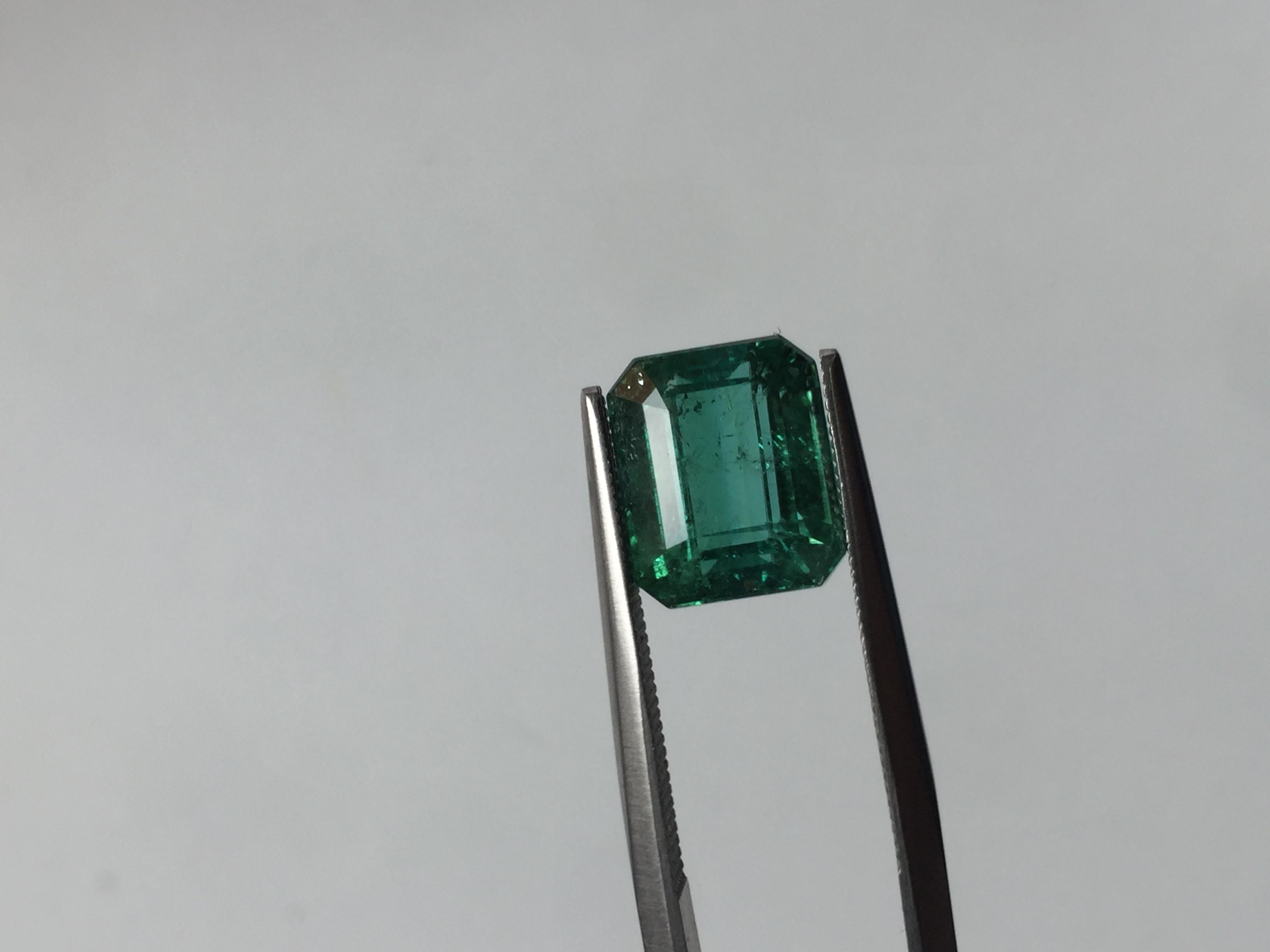 5.63 Carat Bluish Green Tourmaline Emerald Cut for Fine Jewelry Ring Gemstone In New Condition For Sale In Jaipur, RJ
