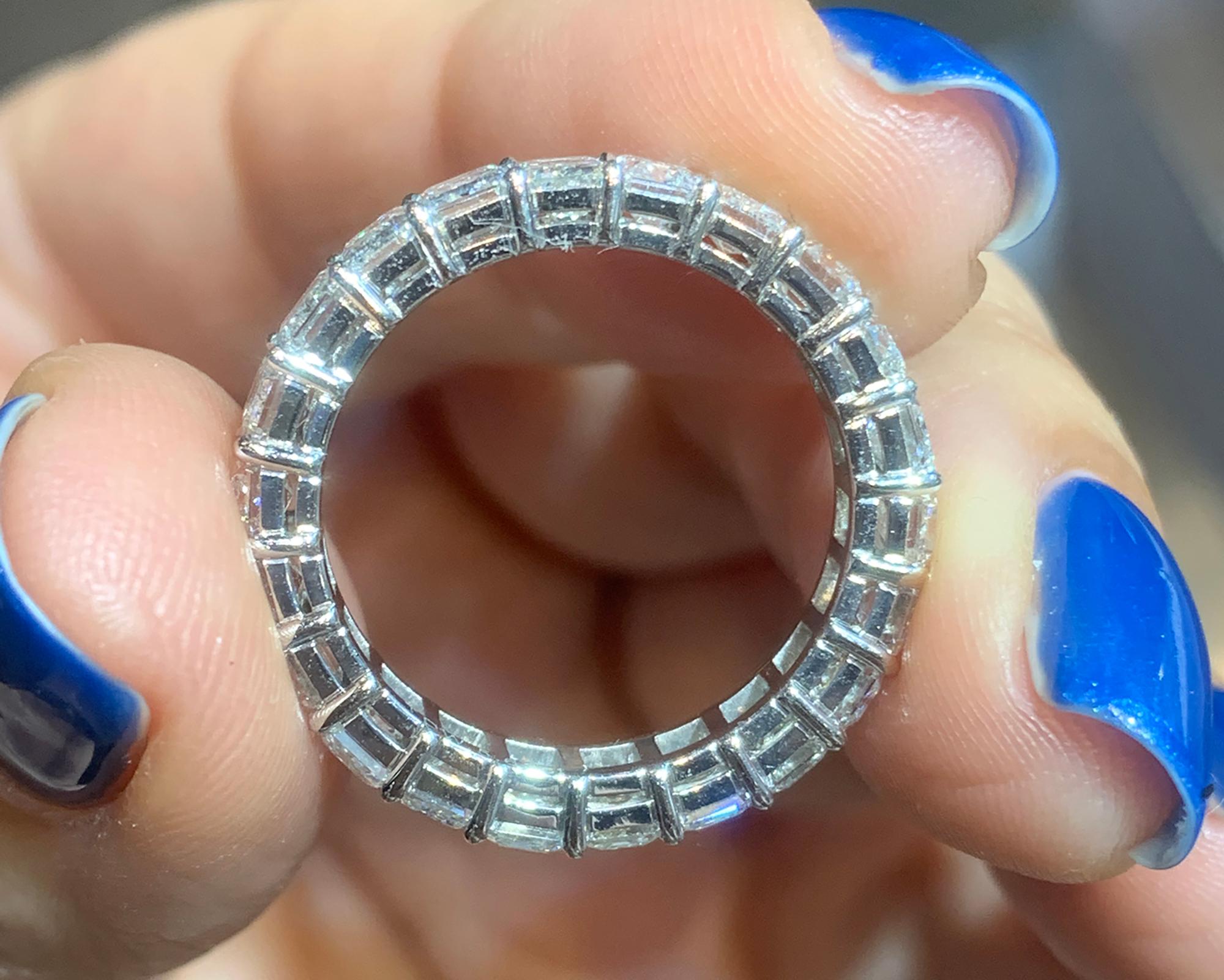 Spectra Fine Jewelry, 5.63 Carat Emerald Cut Diamond Wedding Ring 1