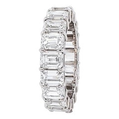 Spectra Fine Jewelry, 5.63 Carat Emerald Cut Diamond Wedding Ring