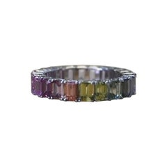 5.63 Ct No Heat Multi Sapphire Band