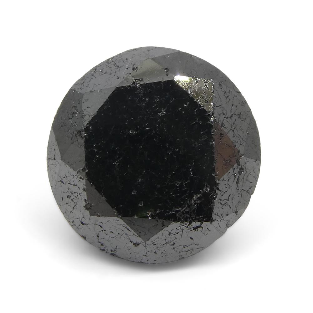 5.63ct Round Brilliant Cut Black Diamond  For Sale 1