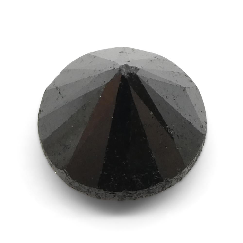 5.63ct Round Brilliant Cut Black Diamond  For Sale 2