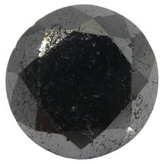 Diamant noir à taille ronde et brillante de 5.63ct 
