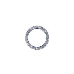 5.64 Carat Natural Diamond Eternity Ring Band G SI 14K White Gold 9 mm