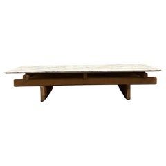 564 Sengu Small Rectangular Coffee Table in Calacatta Oro by Cassina