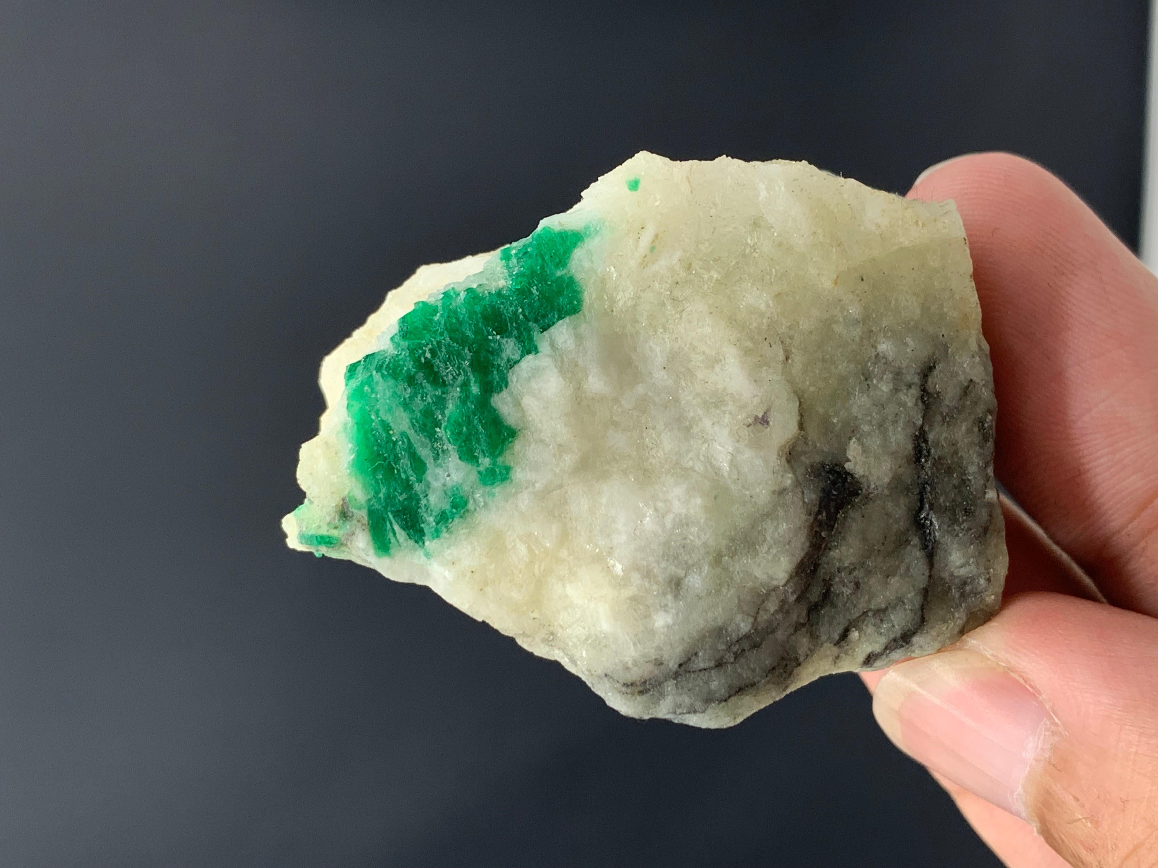 56.48 Gram Lovely Emerald Specimen From Swat Valley, Pakistan  For Sale 5