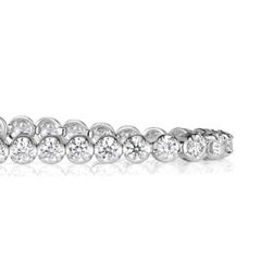 5.64ct Round Brilliant Cut Diamond Tennis Bracelet in 14K White Gold