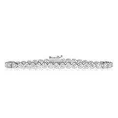 5.64ct Round Brilliant Cut Diamond Tennis Bracelet in 14K White Gold