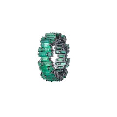 5.65 Carat Emerald Infinity Band Ring