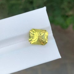 5.65 Carat Natural Loose Lemon Quartz Emerald Shape Gemstone