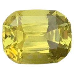 5.65 Carat Natural Loose Lemon Yellow Quartz Fancy Cushion Cut African Gemstone