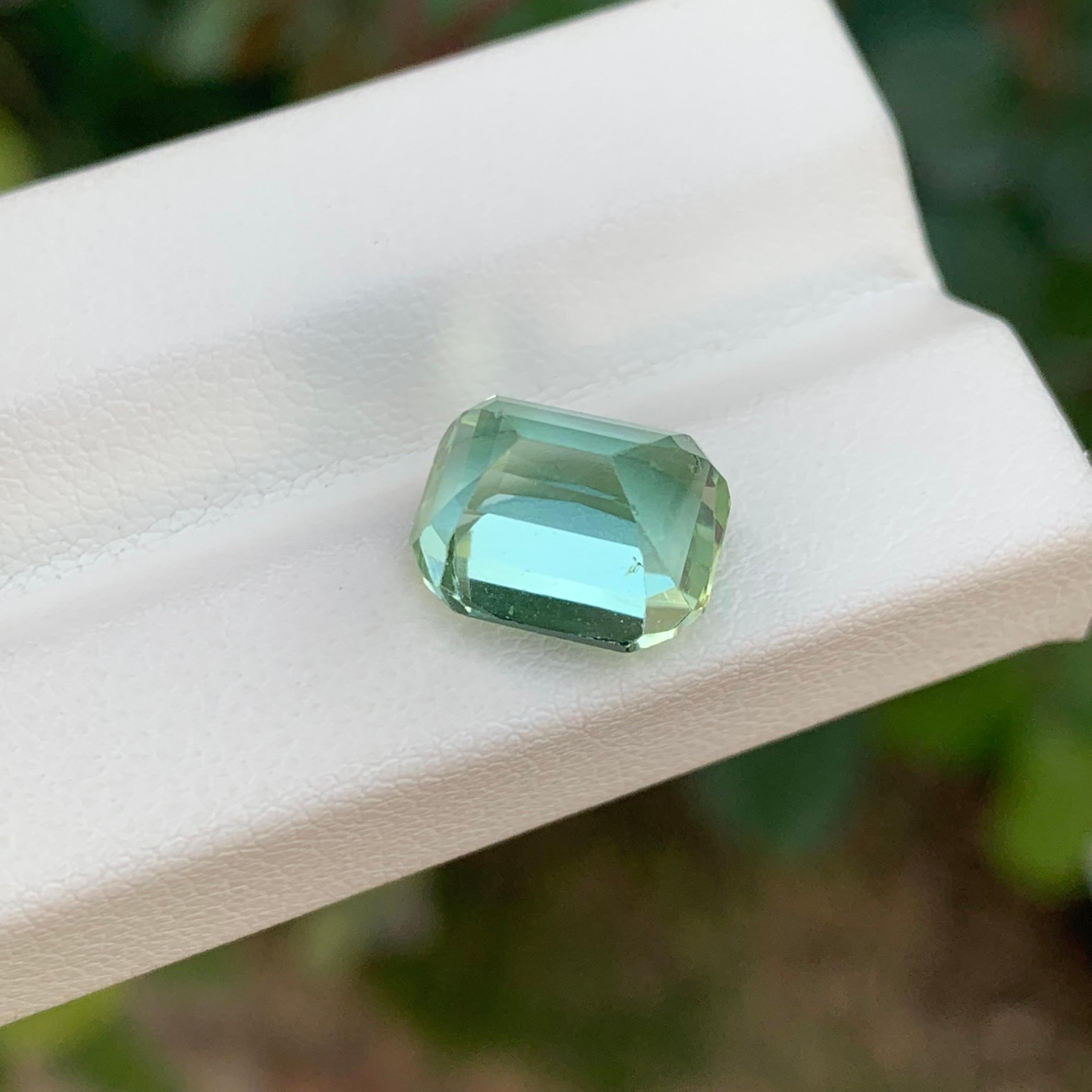 5.65 Carat Natural Loose Mint Tourmaline Cushion Shape Gemstone (pierre précieuse en forme de coussin) Unisexe en vente