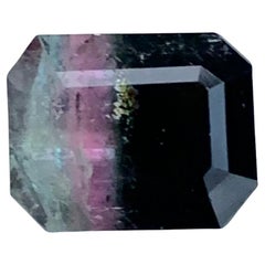 5.65 Quilates Gema Natural Suelta Turmalina Parti Forma Esmeralda