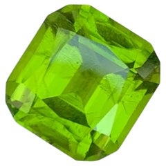 5.65 Carat Natural Loose Peridot Cushion Cut Gemstone