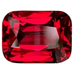 5.65 Carat Natural Loose Red Garnet Stone Cushion Cut Tanzanian Gemstone