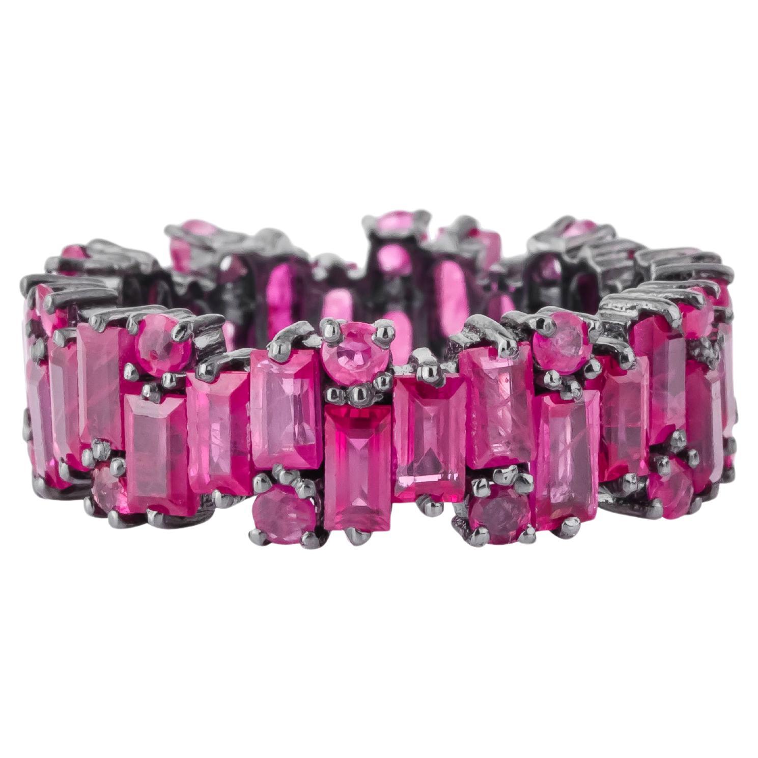 Bague à l'infini en rubis de 5,65 carats