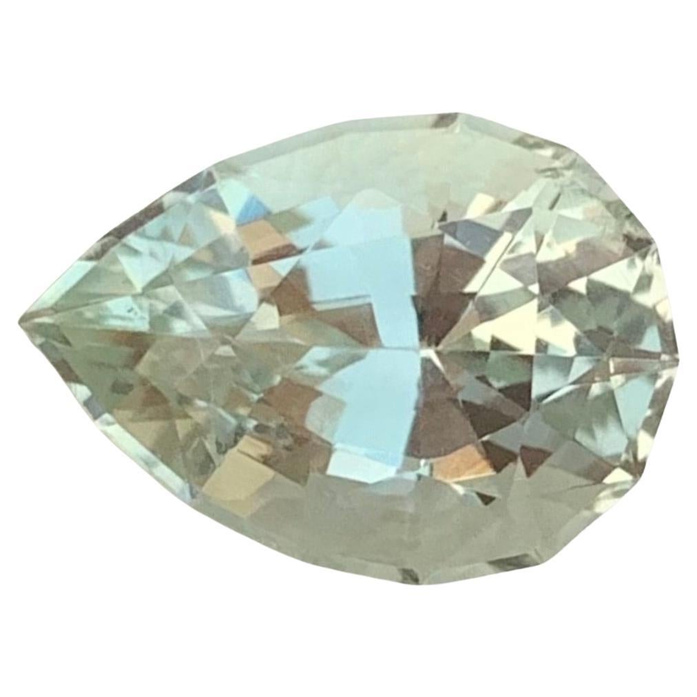 5.65 Carats Loose Green Amethyst Pear Shape (Améthyste verte en forme de poire) en vente