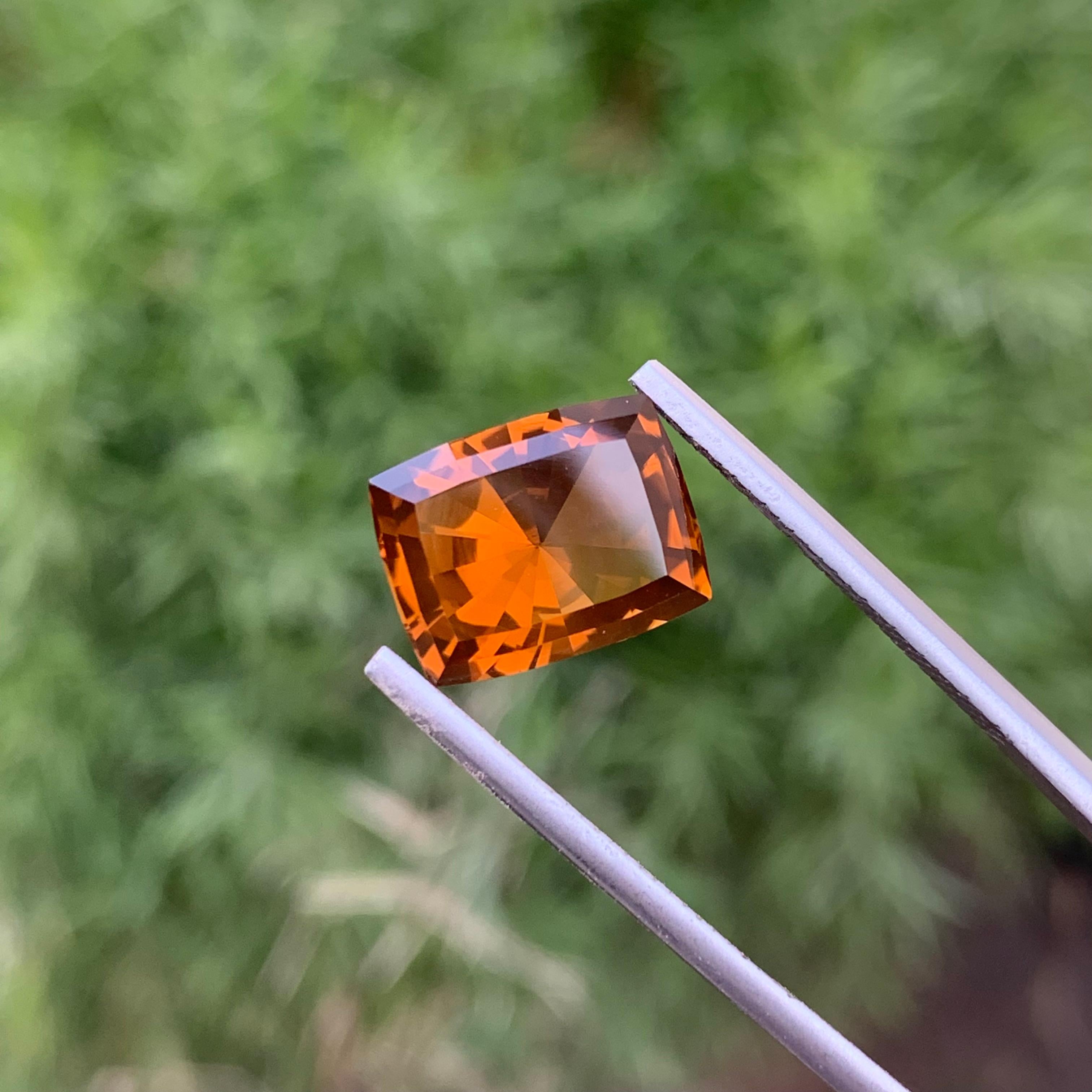 5.65 Carats Natural Loose Citrine CAN Shape Ring Gem For Sale 1